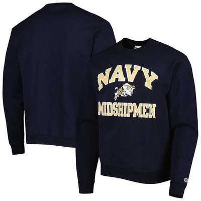 Champion Navy Navy Midshipmen High Motor Pullover Sweatshirt
