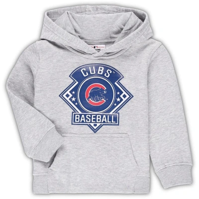 Outerstuff Kids' Toddler Heather Gray Chicago Cubs Fence Swinger Pullover Hoodie