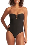 Sea Level U-bar Bandeau One-piece Swimsuit In Black