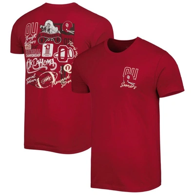 Image One Crimson Oklahoma Sooners Vintage Through The Years Two-hit T-shirt