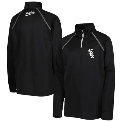 Stitches Kids' Youth  Black Chicago White Sox Team Raglan Quarter-zip Jacket