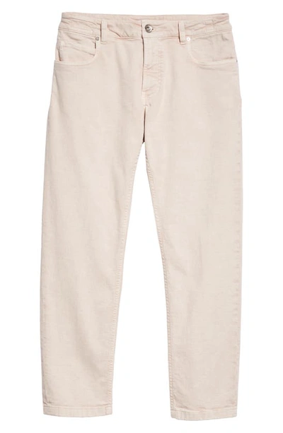 Eleventy Cotton Stretch Twill Pants In Dusty Pink