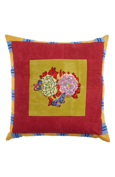 Lisa Corti Mixed Print Cotton Accent Pillow In Multi
