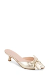 Patricia Green Malibu Kitten Heel Mule In Gold