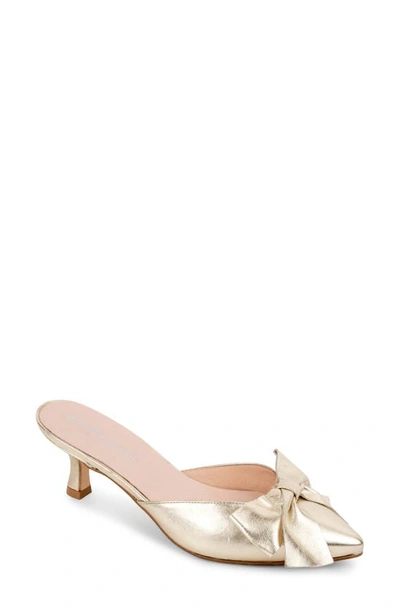 Patricia Green Malibu Kitten Heel Mule In Gold