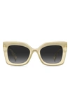 Marc Jacobs 53mm Gradient Polarized Square Sunglasses In 0pjp Yellow