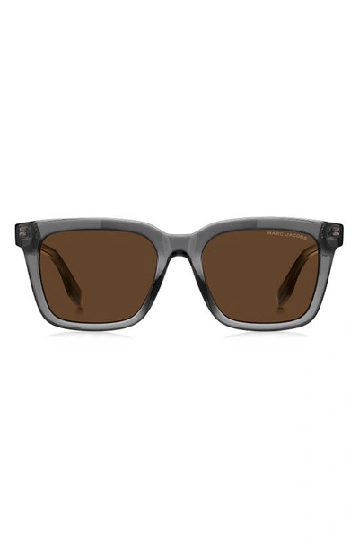Marc Jacobs 54mm Gradient Square Sunglasses In Grey/ Brown