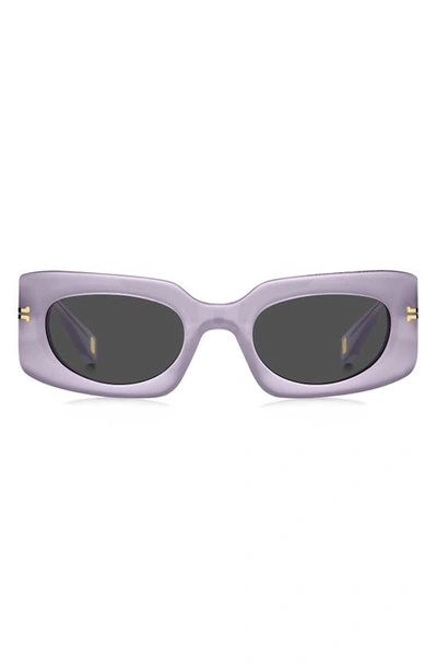 Marc Jacobs 50mm Rectangle Sunglasses In Purple/gray Solid