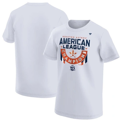 Fanatics Kids' Youth  Branded White Houston Astros 2022 American League Champions Locker Room T-shirt
