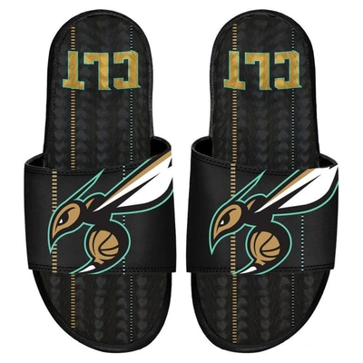 Islide Black Charlotte Hornets 2022/23 City Edition Gel Slide Sandals