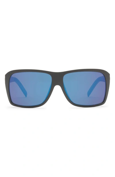 Electric Bristol 52mm Polarized Square Sunglasses In Matte Black/ Blue Polar Pro