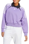 Adidas Originals Sportswear Express Sweatshirt In Violet Fusion/ Black/ White