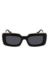 Lanvin 52mm Rectangular Sunglasses In Black