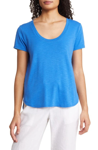Tommy Bahama Ashby Isles Curve Hem T-shirt In Cobalt Sea