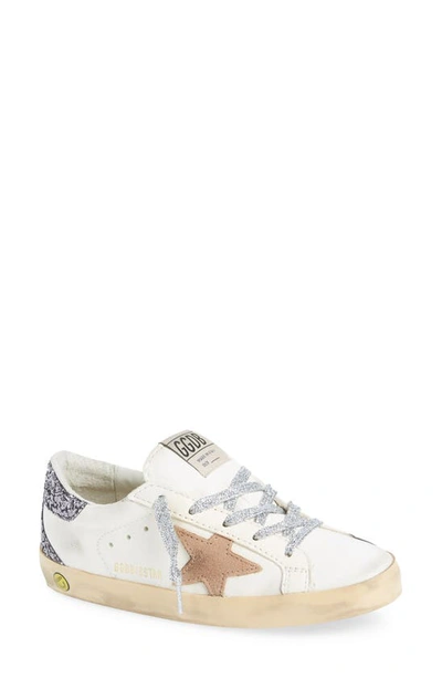 Golden Goose Girl's Super Star I Believe...in Magic Low-top Sneakers, Toddler/kids In White Leather Mul