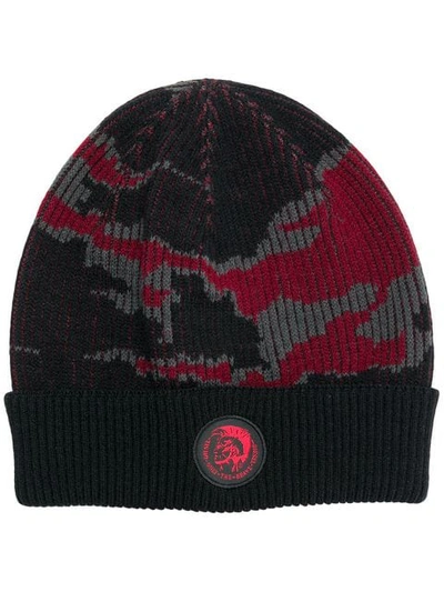 Diesel Dvl-beany-special Collection Beanie In Black