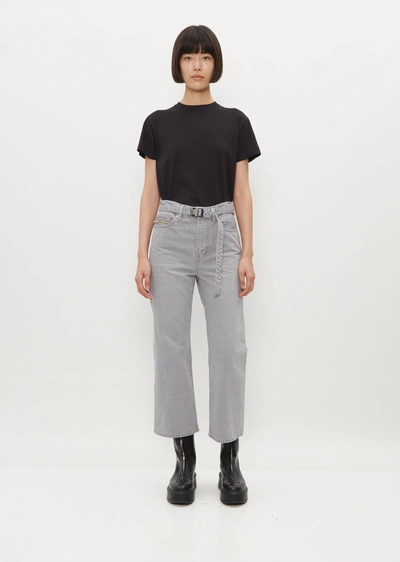 Sacai Gray Belted Jeans In Gray 301