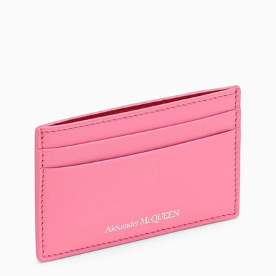 Alexander Mcqueen Pink Leather Card Holder