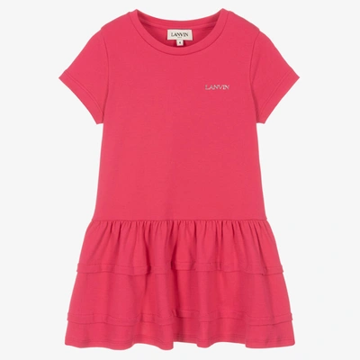 Lanvin Babies' Girls Pink Cotton Logo Dress