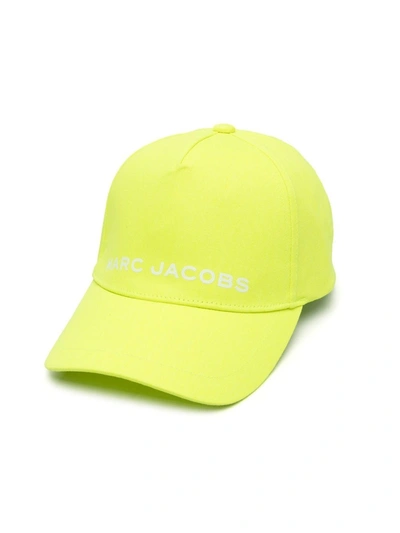 Marc Jacobs Kids'  Neon Yellow Cotton Canvas Logo Cap