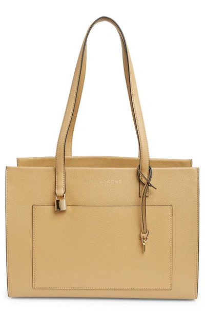Marc Jacobs Leather Work Tote Bag In Iced Coffee