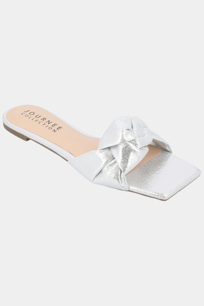 Journee Collection Tru Comfort Dianah Sandal In Silver