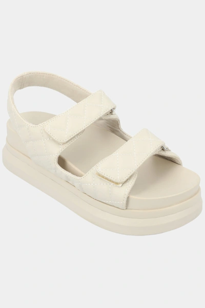 Journee Collection Debby Sandal In Beige