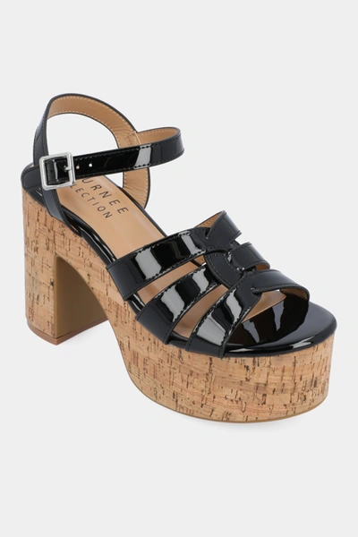 Journee Collection Tru Comfort Jania Platform Sandal In Black