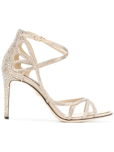 Dolce & Gabbana Keira Rhinestone Embellished Sandals In 8hsabbia Medio