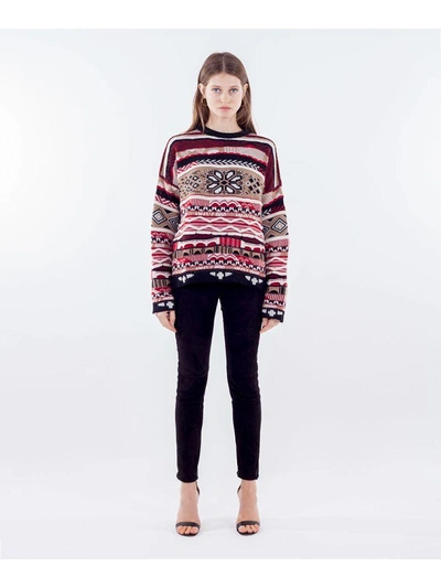 Laneus Cashmere Jacquard Sweater In Multicolor