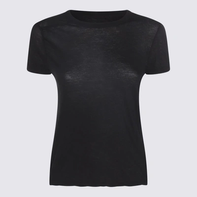 Rick Owens Womens Black Level Crew-neck Cotton T-shirt