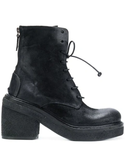 Marsèll Lace-up Platform Boots - Black