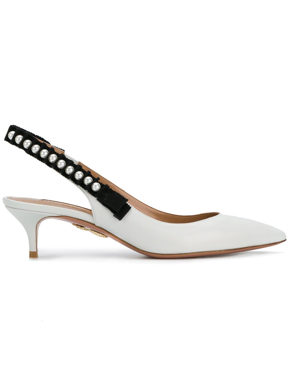 aquazzura white heels
