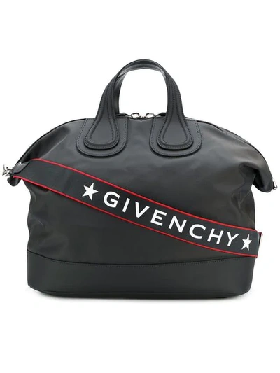 Givenchy Nightingale Bag In Black Fabric In Grey