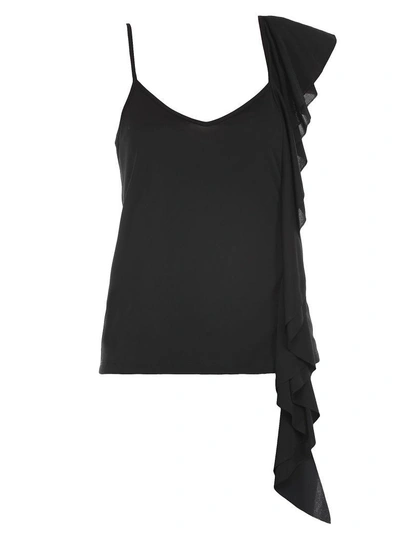 Dondup Frilled Top In Black