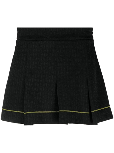Ganni Black Organic Cotton Mini Skirt