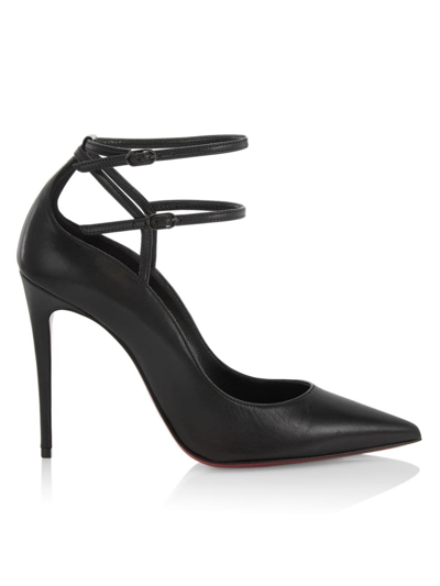 Christian Louboutin Conclusive 100 Leather Heeled Courts In Black