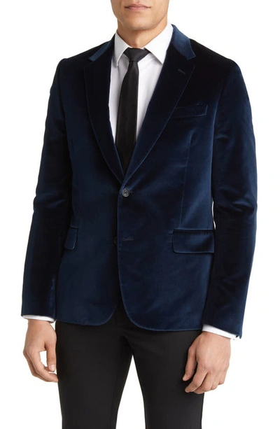 Paul Smith Tailored Fit Cotton Sport Coat In Blues