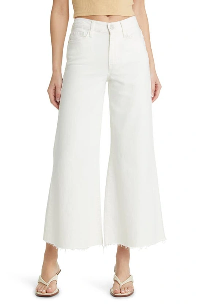 Frame Le Palazzo Crop Jeans In White