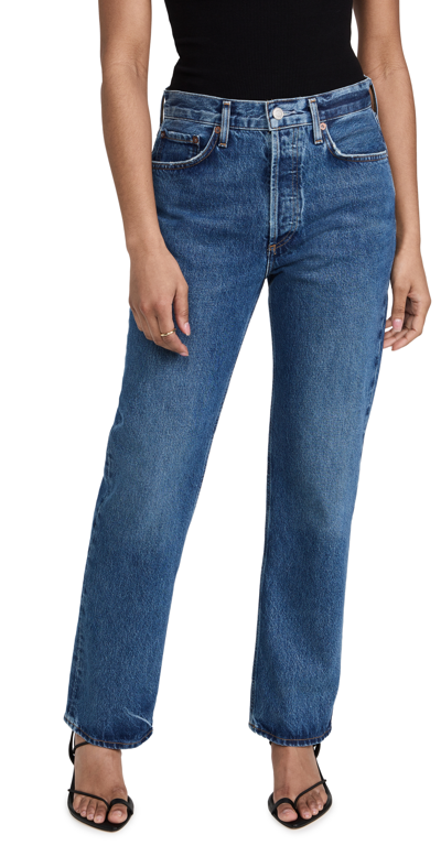 Agolde Lana Mid Rise Vintage Straight In Essence