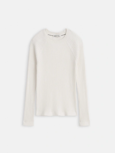 Alex Mill Ribbed Crewneck Sweater In Ivory