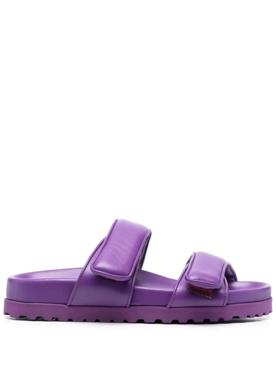 Gia Borghini X Pernille Teisbaek Double-strap Slides In Purple