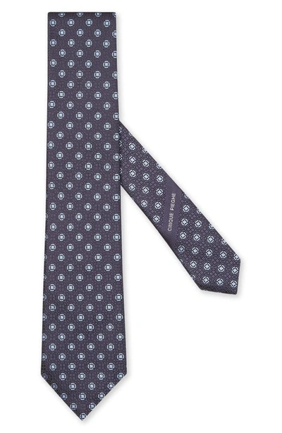 Zegna Jacquard Silk Tie In Blue