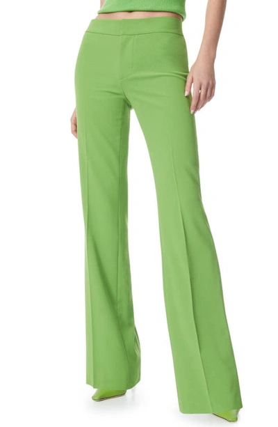 Alice And Olivia Livi Flared Trousers In Green