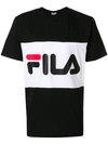 Fila Logo Monochrome T-shirt In Black