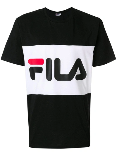 Fila Logo Monochrome T-shirt In Black