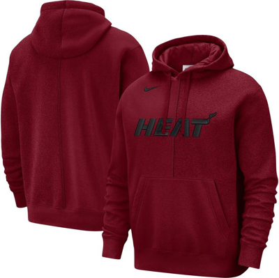 Nike Miami Heat Courtside Men s Nba Fleece Pullover Hoodie In Red