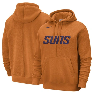 Nike Phoenix Suns Courtside  Men's Nba Fleece Pullover Hoodie In Orange