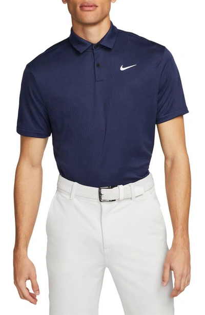 Nike Men's Dri-fit Tour Jacquard Golf Polo In Blue