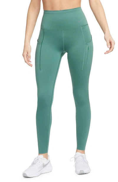 Nike Women's Go Firm-support High-waisted 7/8 Leggings With Pockets In Green